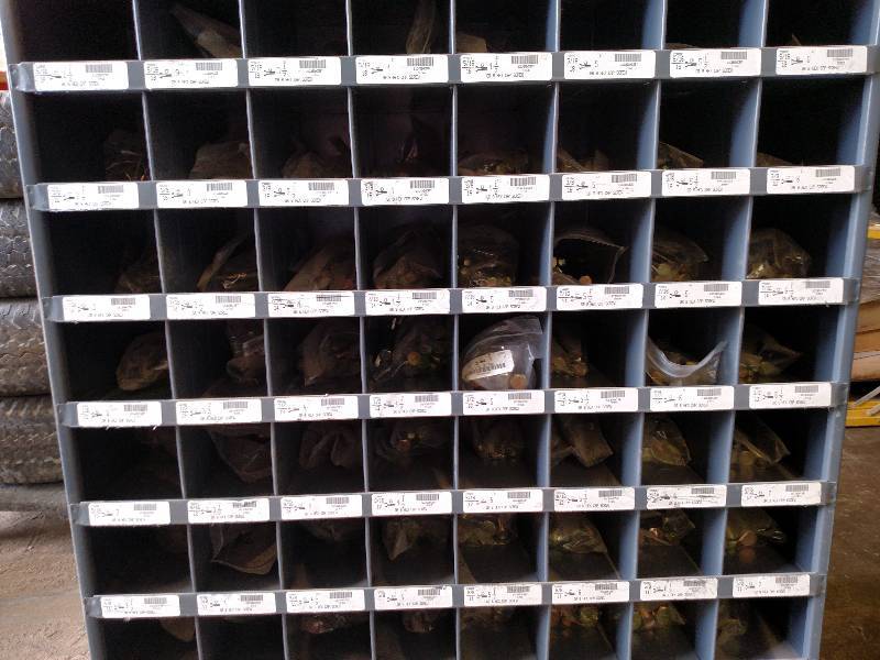 lot 56 image: Durham 72 Hole Bolt Bin with Hardwa...