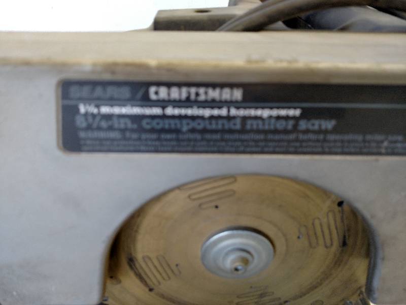 lot 91 image: Craftsman 8 14 Compound Miter Saw...