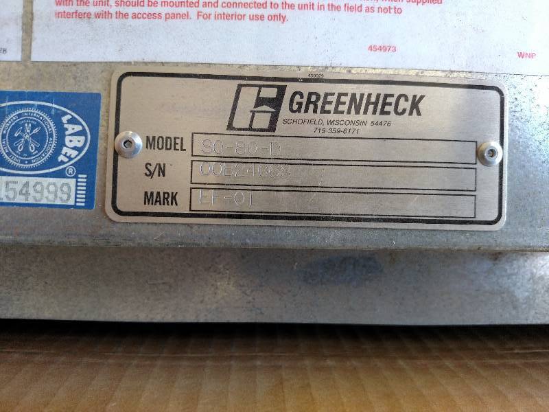 lot 152 image: Greenheck SQ-80-D Ceiling Fan