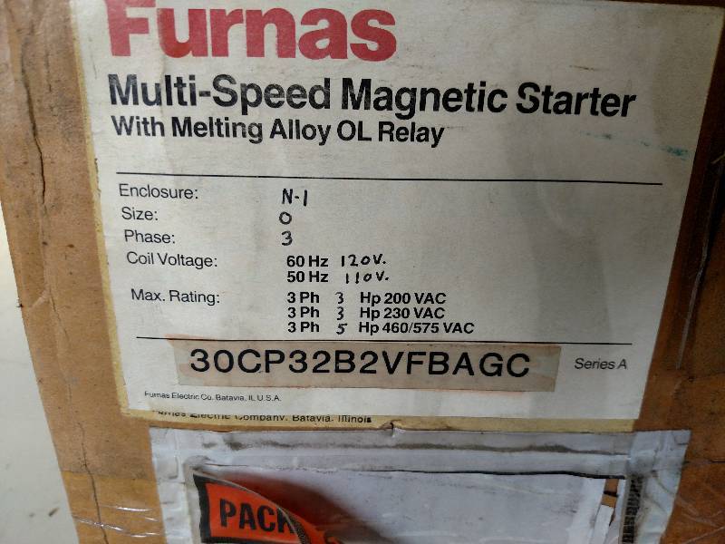 lot 242 image: Furnas 30CP32B2VFBAGC Multi-Speed Magnetic Starter, NewUnused