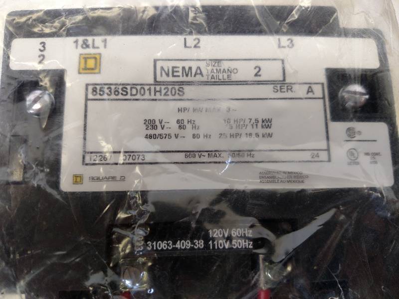 lot 208 image: Square D Magnetic Starter, Size 2, ...