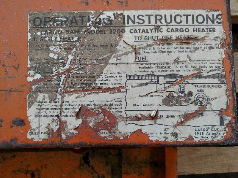 lot 29 image: Cargo Safe Flameless Catalytic Heat...