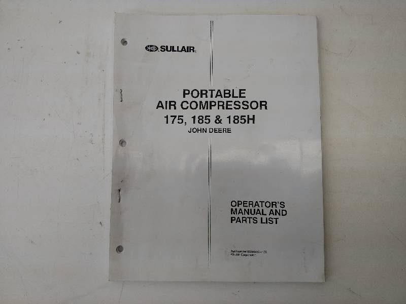 Portable Sullair 185 Parts Manual