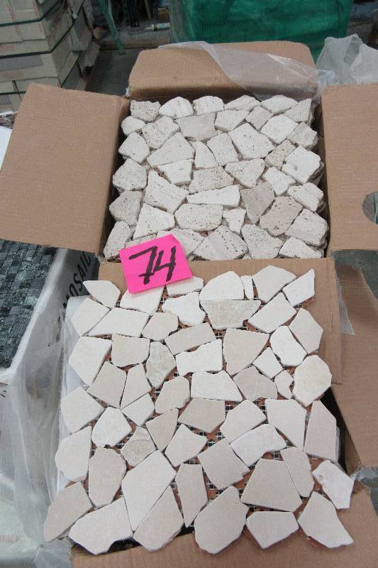 2 boxes of stone type back splash tile..