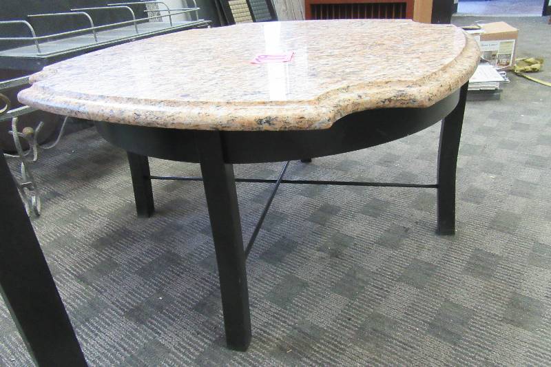 Coffee Table with Granite Top  Wood base