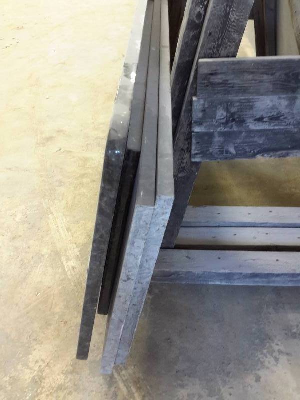 4, Manufactured counter top.. Quartz.. All pieces are the same material