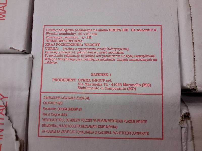 6 Boxes of Ceramic Tile 8 in x 20 in.  110 sq ft