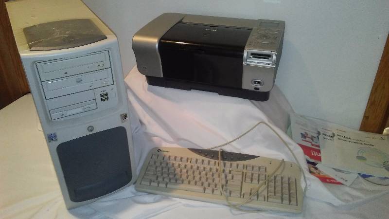 Gateway Computer And Cannon Pixma Printer IP 6000D & keyboard