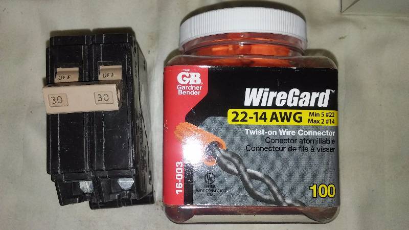 Electrical, GE 30 Amp Breaker, Gardner Bender wire nuts,  GFCI and more