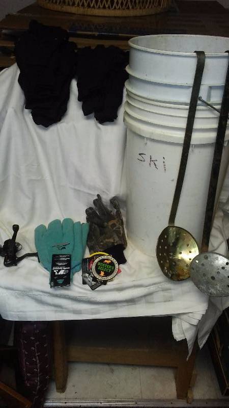 Berkley Ultra Lite Reel, gloves (11 prs.) and more