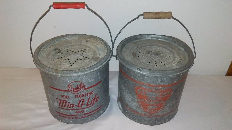 Vintage Minnow Buckets (2) Frabill