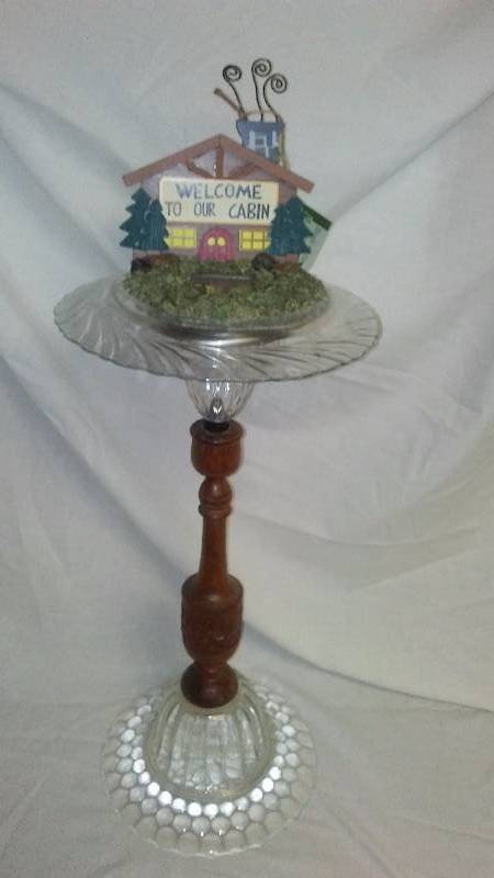 Glass Garden Art Indoor Outdoor SOLAR