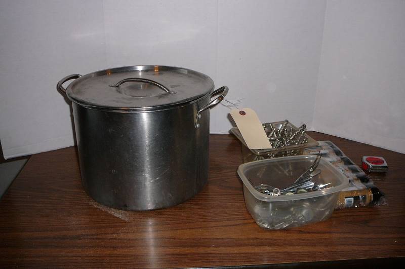 lot 12 image: Soup Kettle, Nut Crackers, Seafood utensils