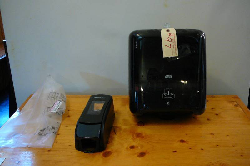 lot 97 image: Towel Dispenser, Prime source soap dispenser