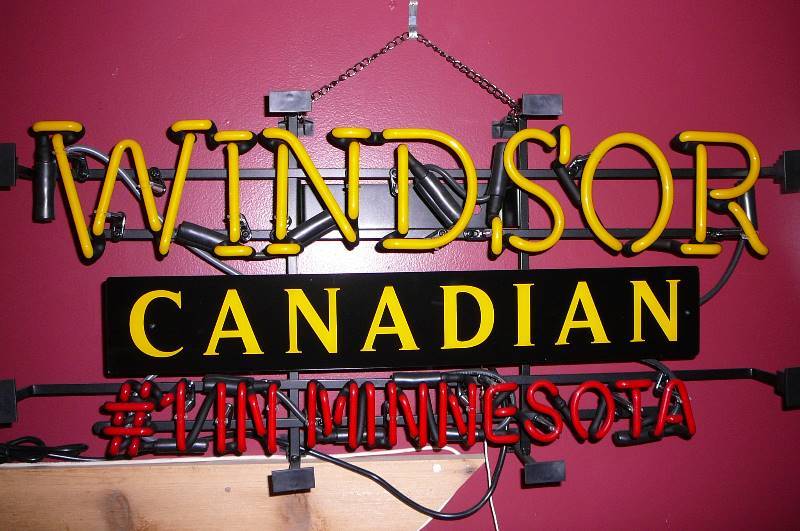 lot 110 image: Neon Lighted  Winsor Canadian Sign