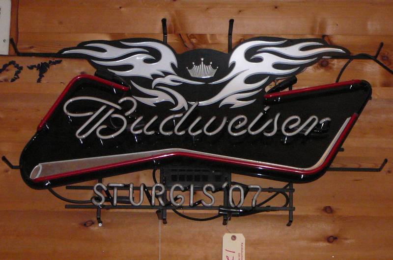 budweiser sturgis neon sign