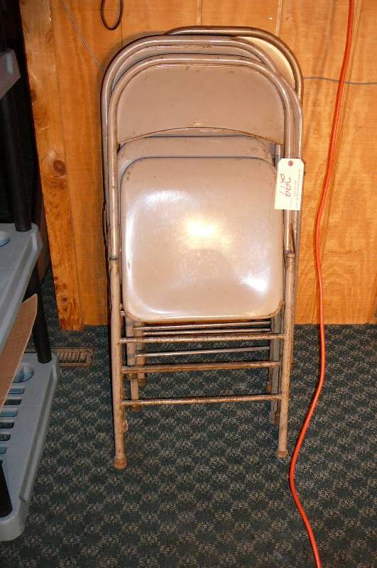 lot 299 image: Steel Chairs 3,  Steel chairs
