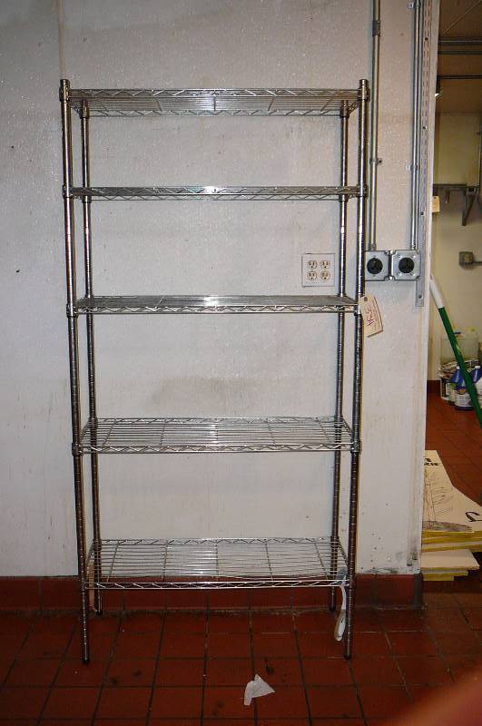 lot 334 image: 5 Shelf NSF Hone Rack