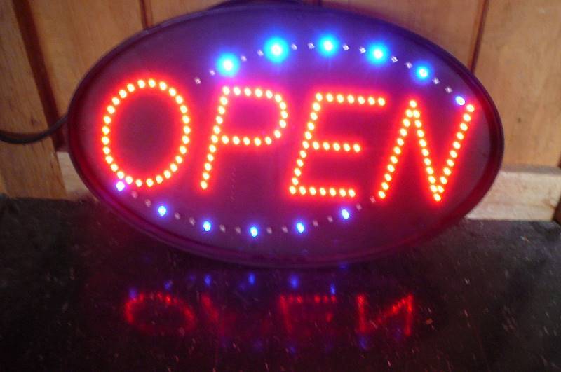 lot 123 image: Lite open sign works