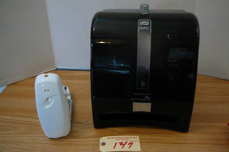 lot 147 image: Tork Towel Dispenser with Key Airwick