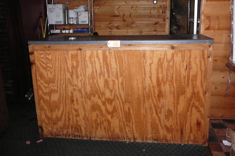 lot 163 image: Bar with back side Stainless Sink