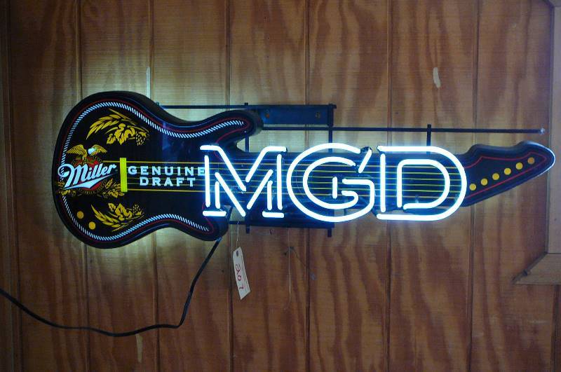 lot 207 image: Neon Miller Genuine Draft Neon Sign Works