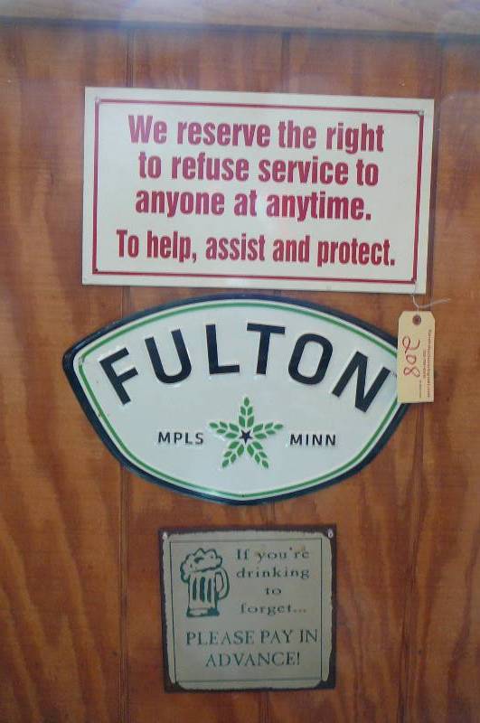 lot 208 image: Metal Signs lot of 3