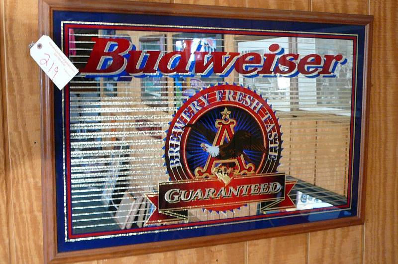 lot 219 image: Budweiser Mirror