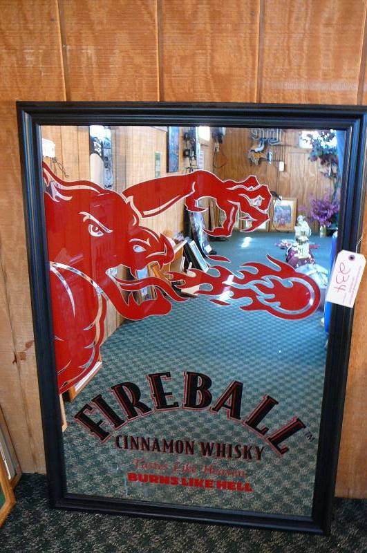 lot 234 image: Mirror says Fire Ball Cinnamon