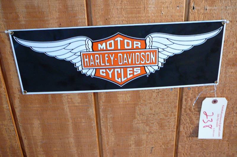 lot 238 image: Harley Davidson Motor Cycles Metal Sign