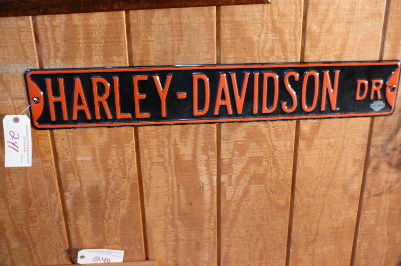 lot 241 image: Harley Davidson Metal Sign