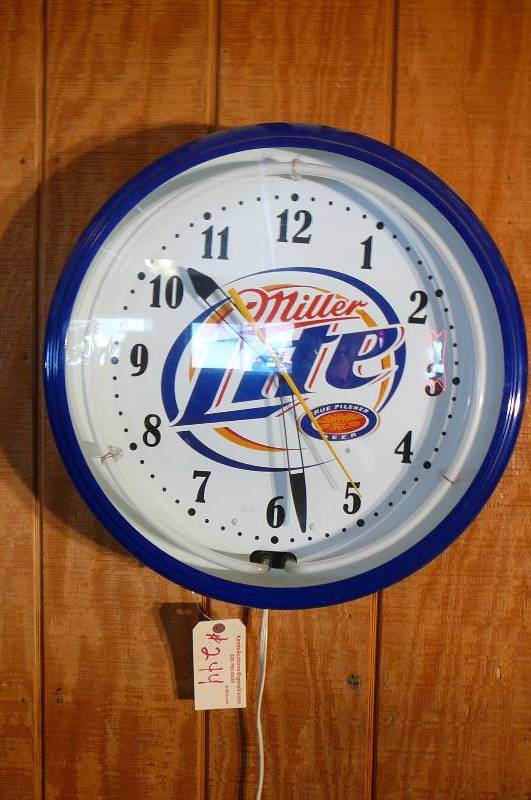 lot 244 image: Neon Miller Light Clock