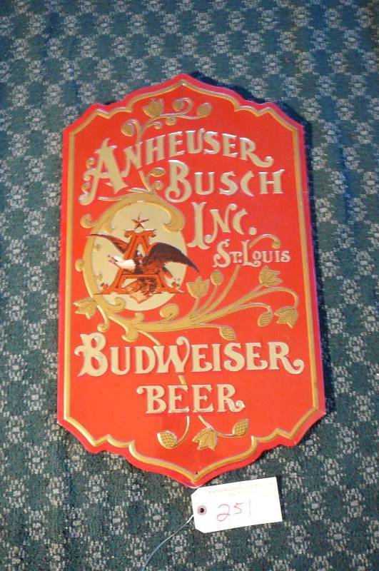 lot 251 image: Anheuser Bush Inc Sign