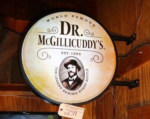 lot 254 image: Dr McGillicuddys Lighted Wall