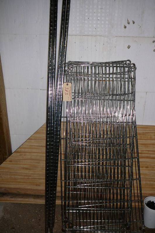 lot 383 image: Shelves NSF 5 Shelves 4 uprights