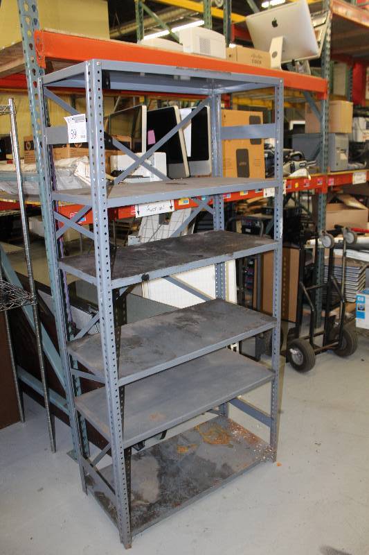 lot 59 image: 6-Shelf Metal Adjustable-shelf Storage Rack