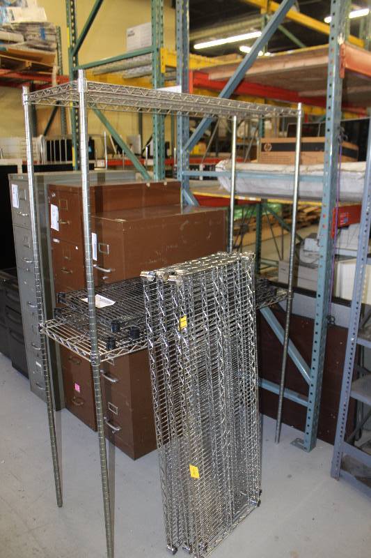 lot 58 image: Wire Shelf Adjustable Metal Storage Rack