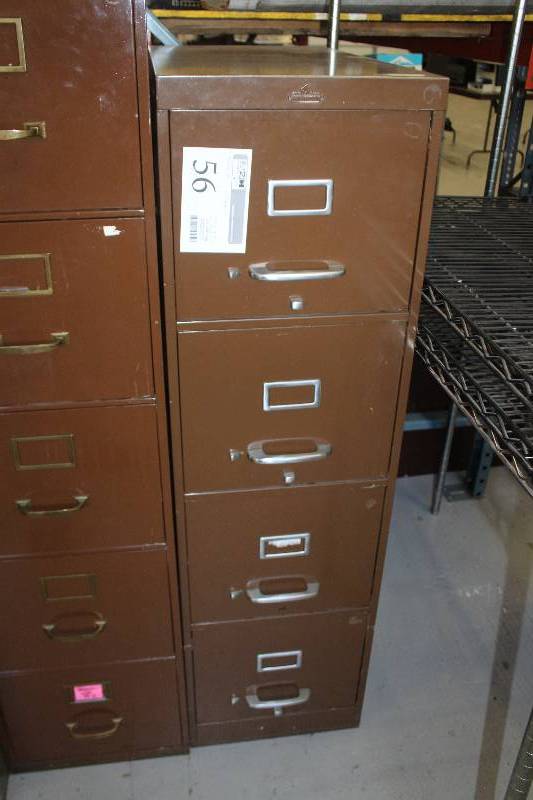 lot 56 image: All Steel Equipment 4-Drawer Metal File Cabinet