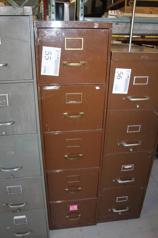 lot 55 image: 5-Drawer Steel File Cabinet