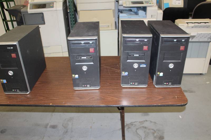 lot 37 image: Lot of (4) Dell Computer Tower Desktop