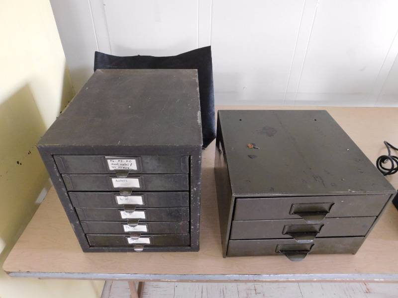 lot 2 image: 2 - Metal Storage Bolt Bins w contents