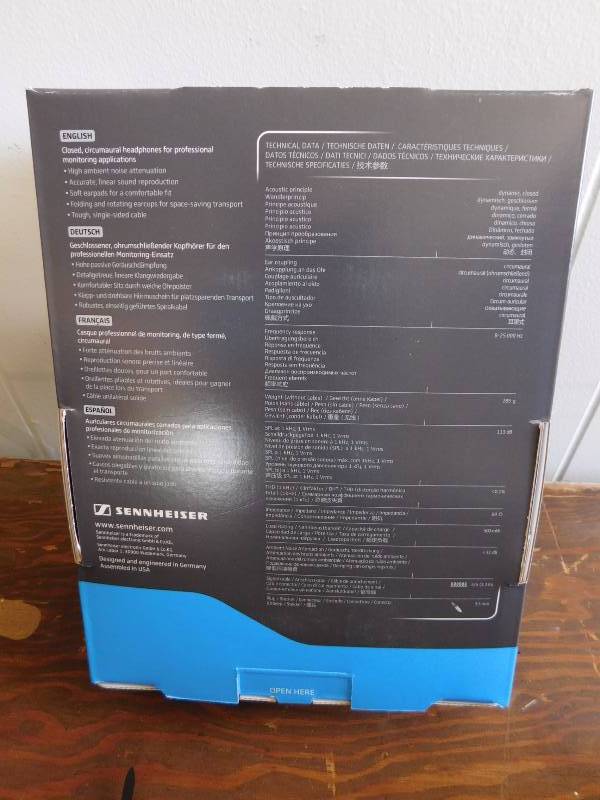 lot 14 image: NEW Sennheiser Studio Monitoring Headphones, Serial #506845