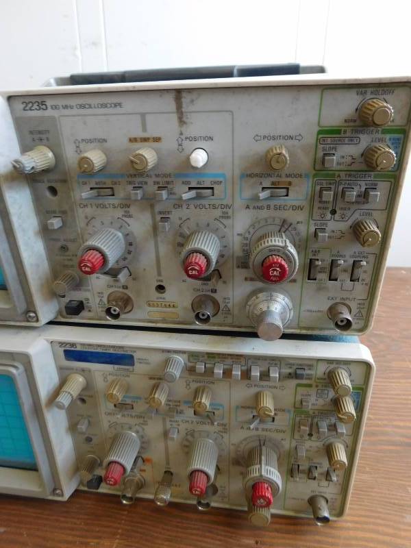 lot 18 image: 2 Tektronix Oscilloscopes, Models #2235 and #2236