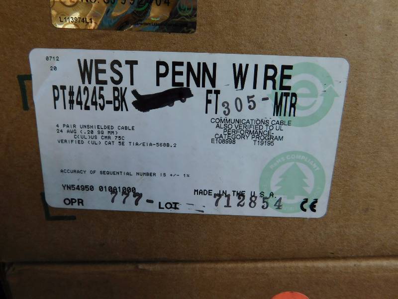 lot 23 image: West Penn 4245 Wire 1500 feet