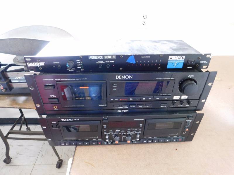 lot 33 image: Sabine FBX901, Denon Cassette Player, Tascam 302 Cassette Player