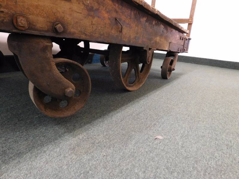 lot 53 image: Antique Nutting Industrial Railroad Cart