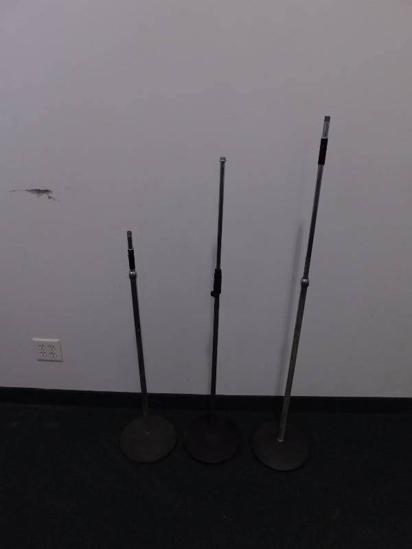 lot 71 image: 3 Microphone Stands