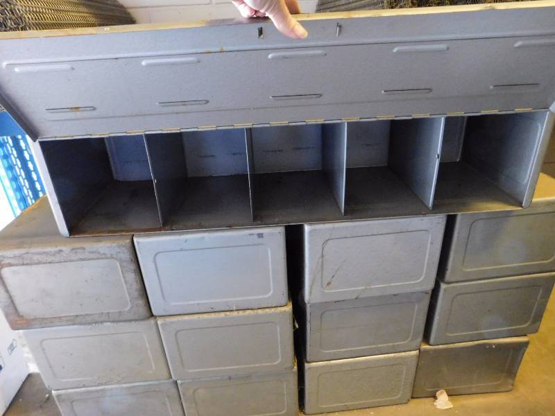 lot 105 image: Vintage Prescription Mailboxes (x13)
