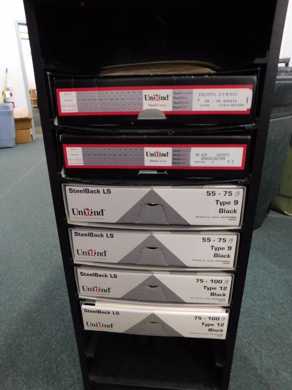 lot 114 image: Unibind Steel Cover Binders and Holding Stand