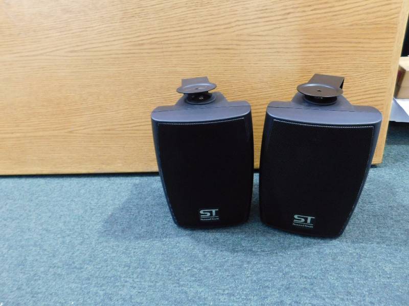 lot 115 image: NEW Sound Tech Speakers, Model #S7RM4VB